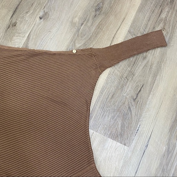 Reiss Bloor Ribbed Off the Shoulder Sweater camel - Picture 5 of 8